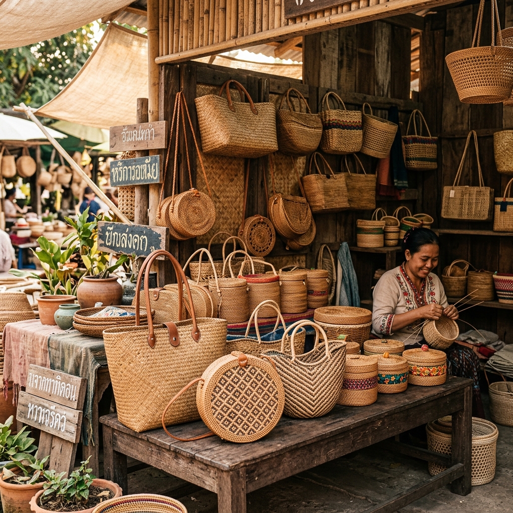 Rattan Baskets and Bags
